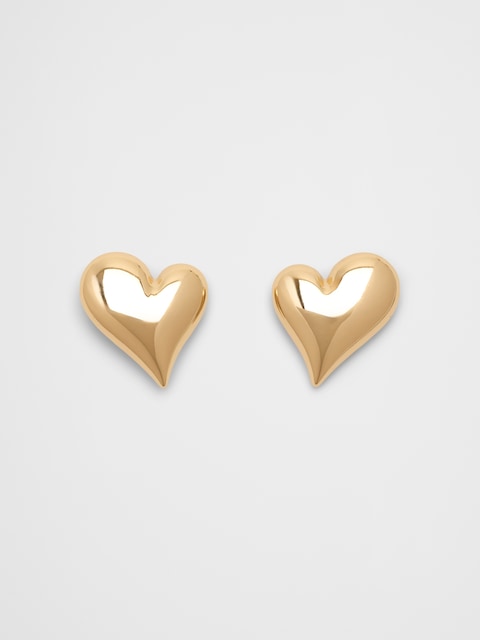 Oversize Heart Stud Earrings