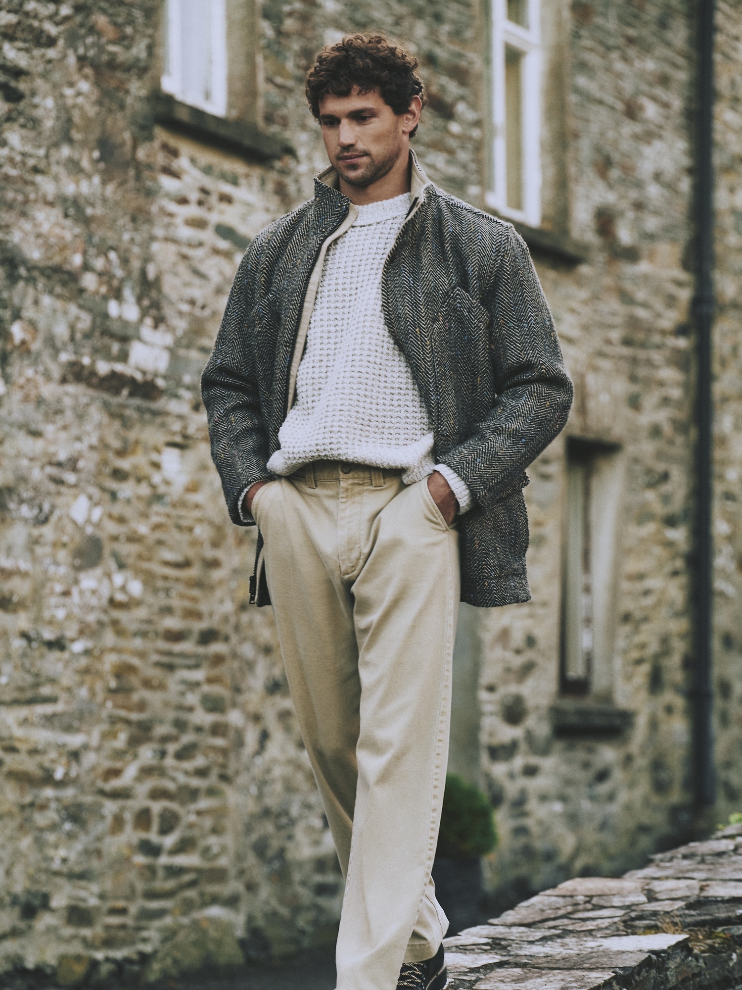 ヘリンボーン ツイード パーカ-7 ヘリンボーン ツイード パーカ-7