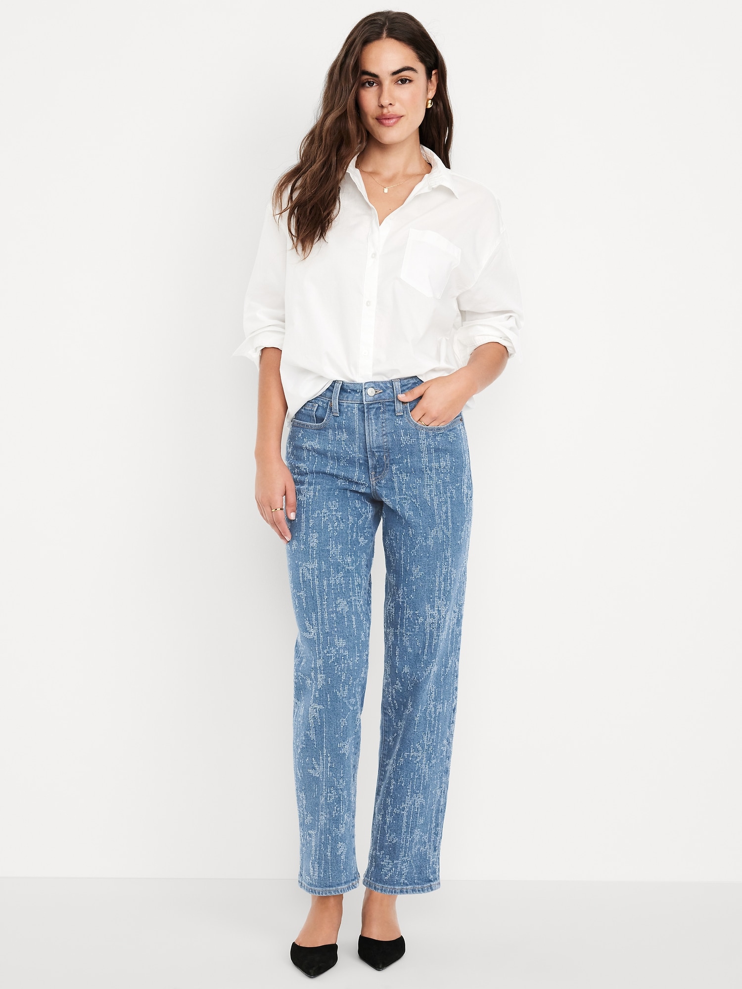 JEAN OG AMPLE À TAILLE HAUTE