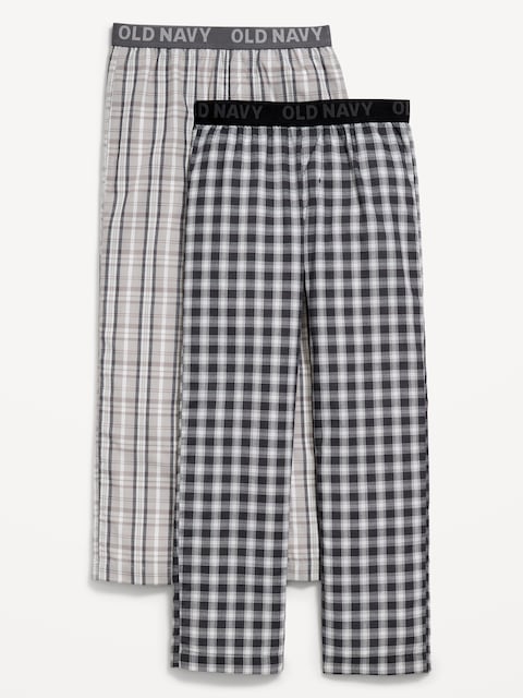 Printed Poplin Straight-Leg Pajama Pants 2-Pack for Boys