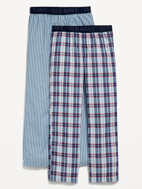 Printed Poplin Straight-Leg Pajama Pants 2-Pack for Boys
