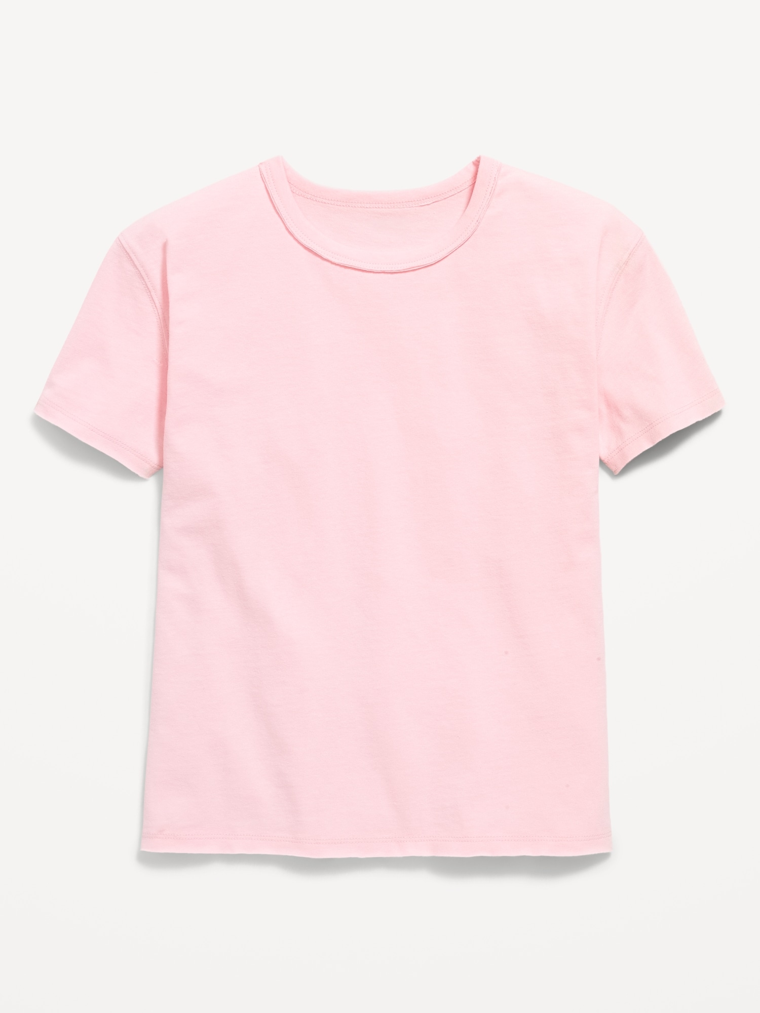 T-SHIRT SURDIMENSIONNÉ À LISIÈRE BRUTE ET À MANCHES COURTES POUR FILLE