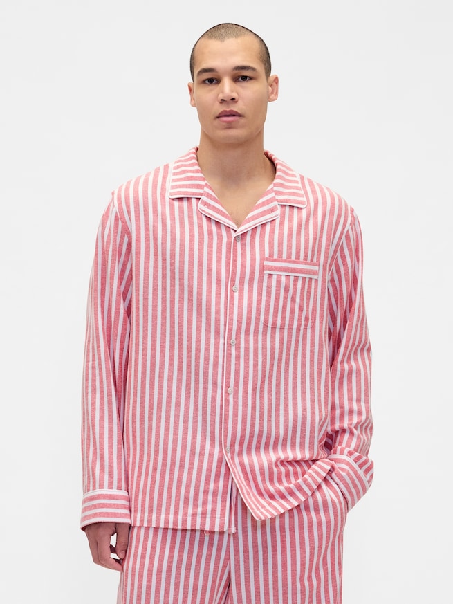 スーパーソフト フランネル パジャマシャツ (ユニセックス)-2