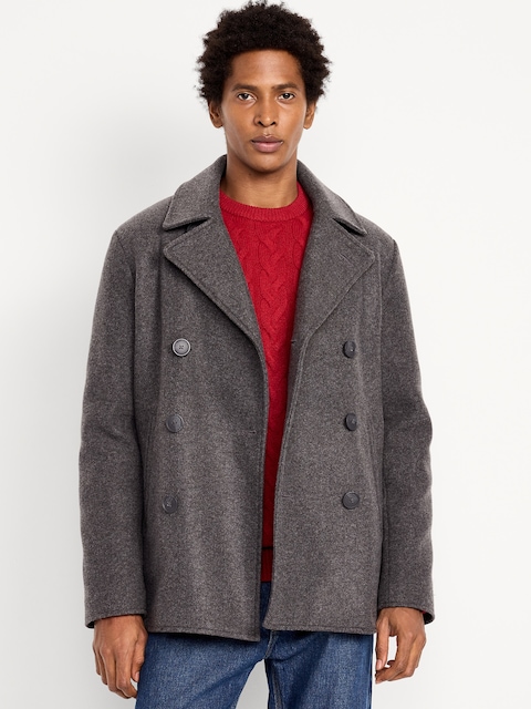 Slim Fit Double Breasted Peacoat