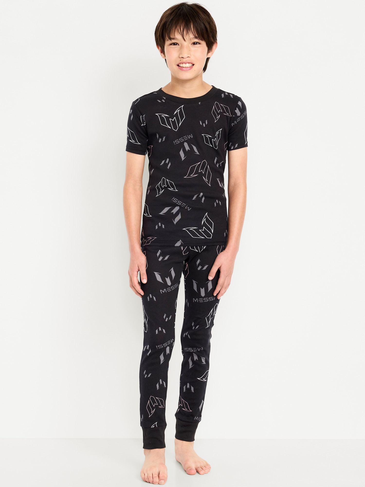 Messi™ Gender-Neutral Snug-Fit Graphic Pajama Set for Kids