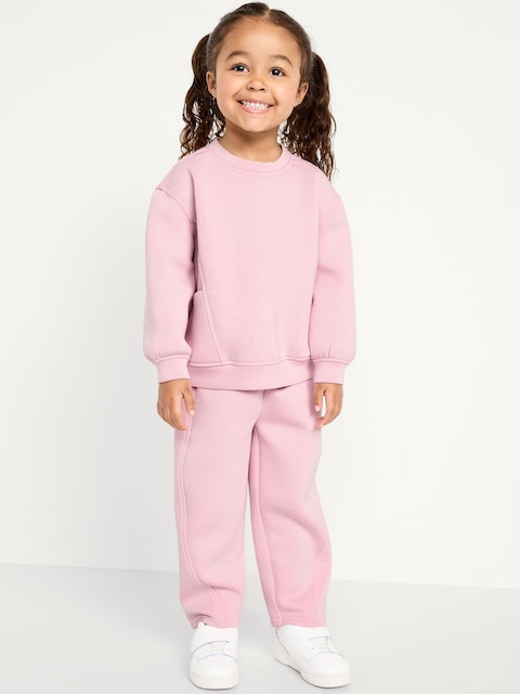 Bounce Fleece Crew-Neck and Sweatpants Set for Toddler Girls