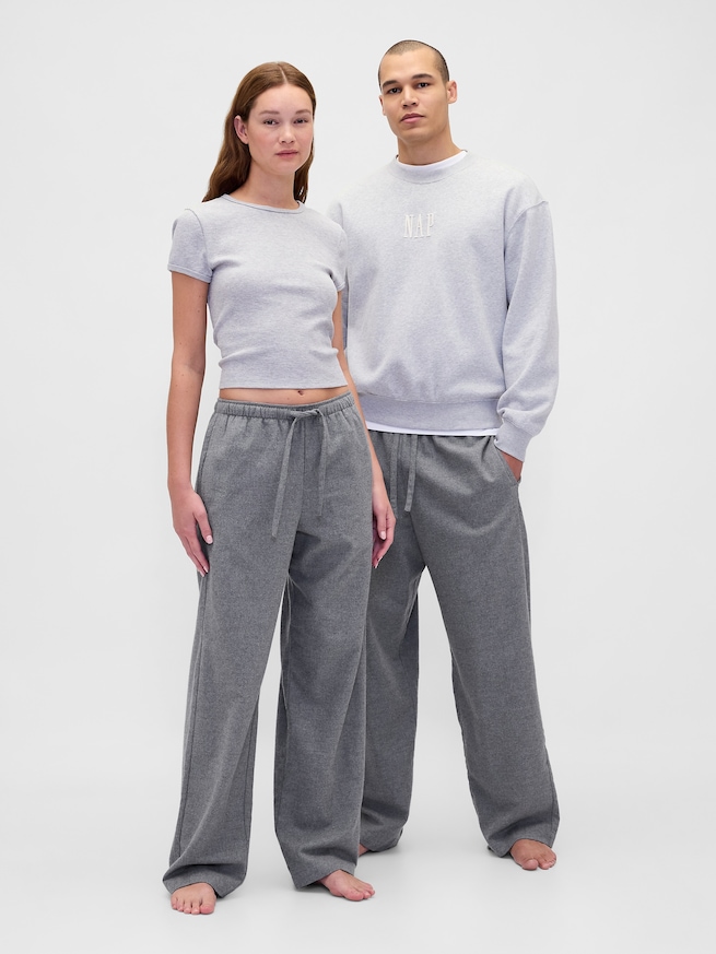 スーパーソフト フランネル パジャマパンツ (ユニセックス)-1