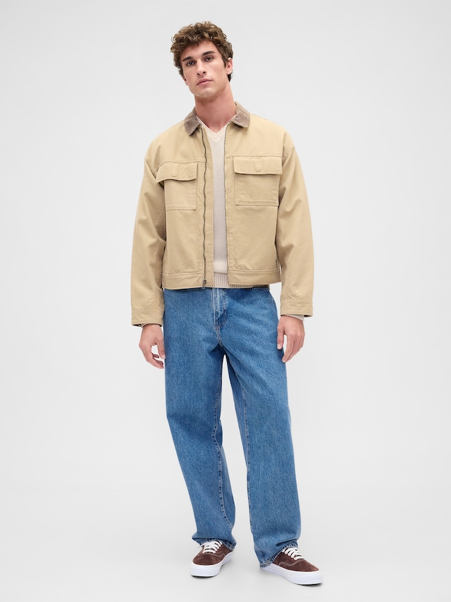 リラックスフィット Vネックセーター-1