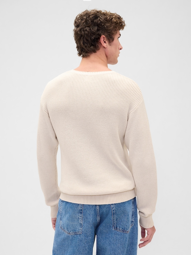 リラックスフィット Vネックセーター-2