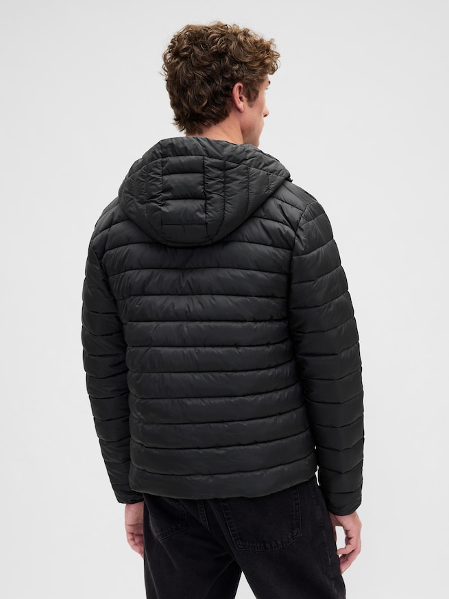 リサイクル フード付き パファージャケット-2