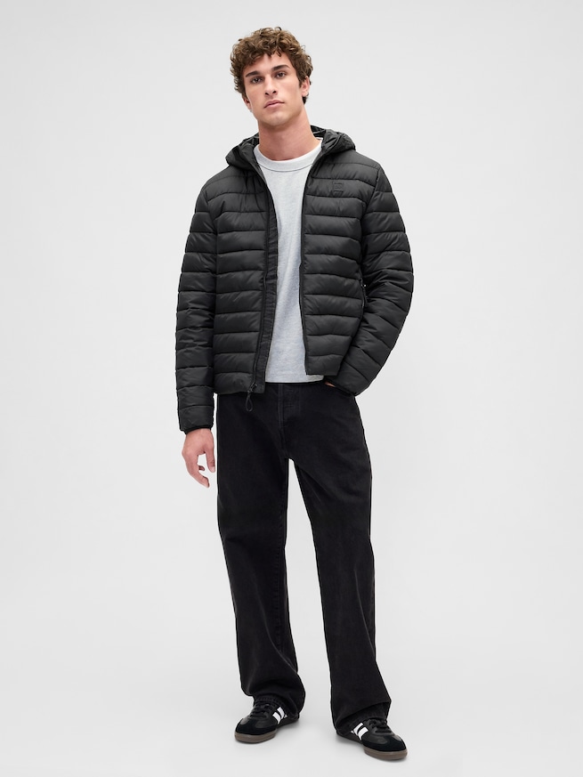 リサイクル フード付き パファージャケット-1