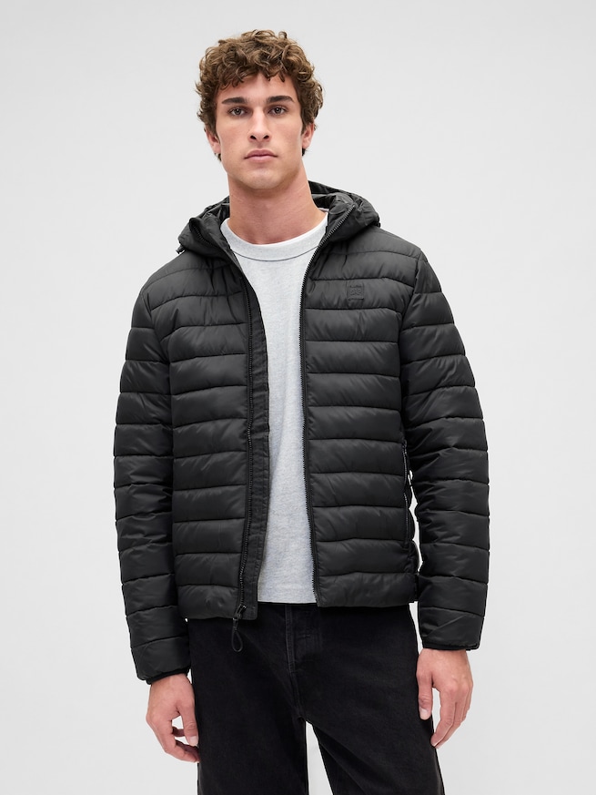 リサイクル フード付き パファージャケット-0