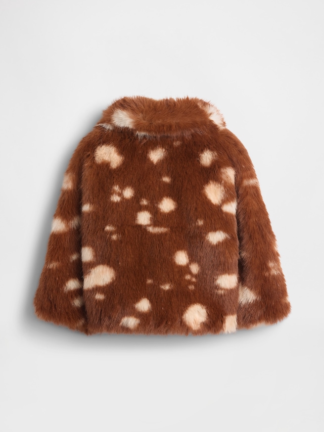 Gap × Sandy Liang スポット ヴィーガンファー ハーフジッププルオーバー (幼児・ベビー)-2