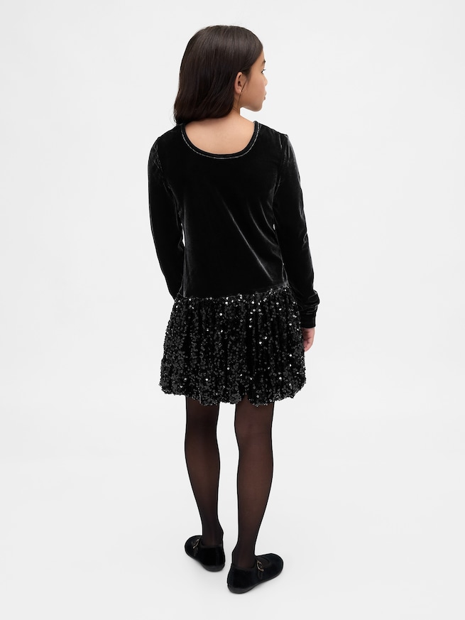 ミックスメディア スパンコール バブルワンピース (キッズ)-2