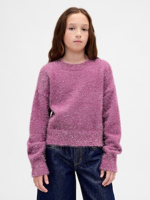 メタリック アイラッシュ クルーネックセーター (キッズ)
