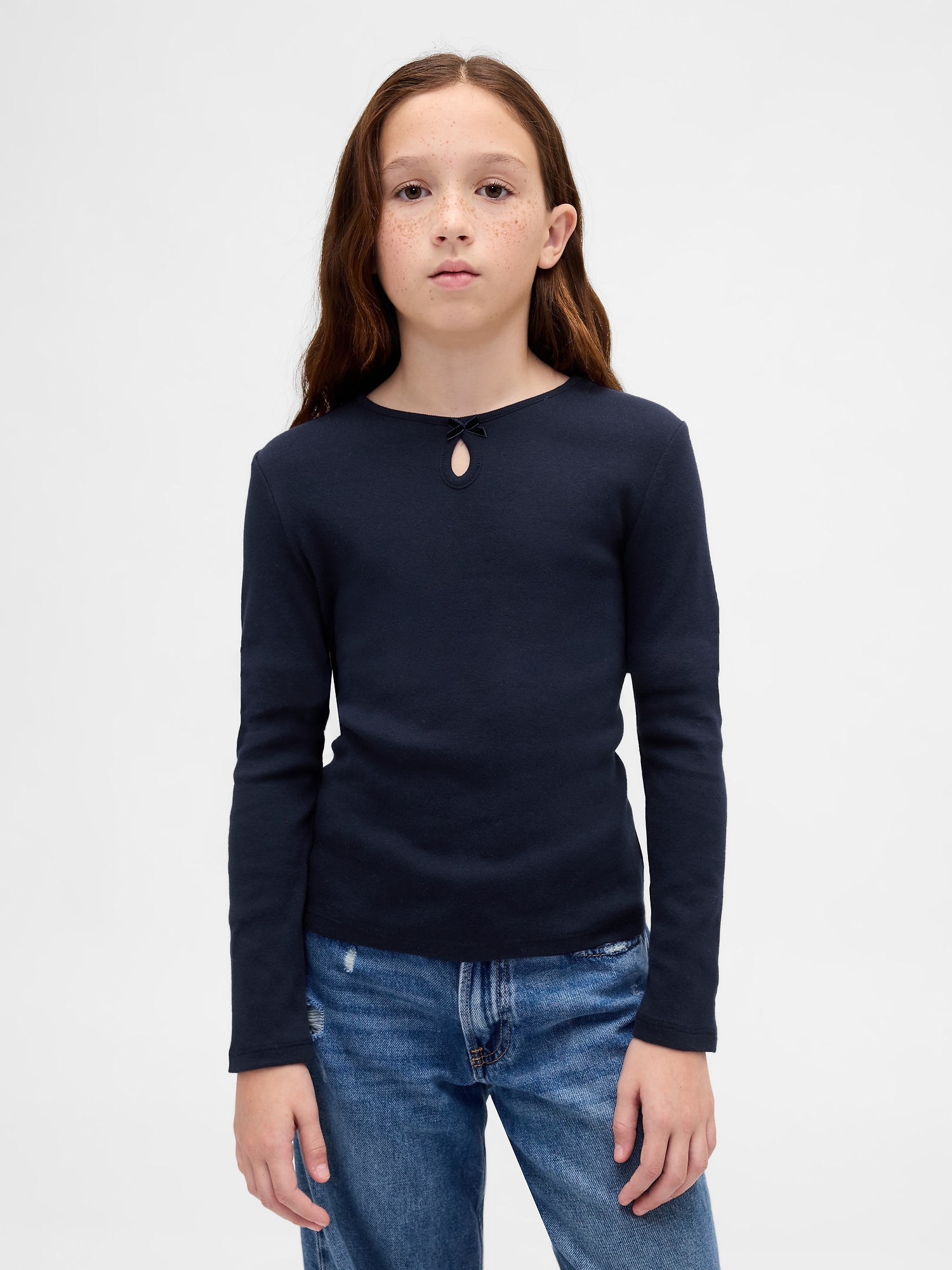 T-SHIRT AJUSTÉ À OUVERTURE TROU DE SERRURE À BOUCLE POUR ENFANT