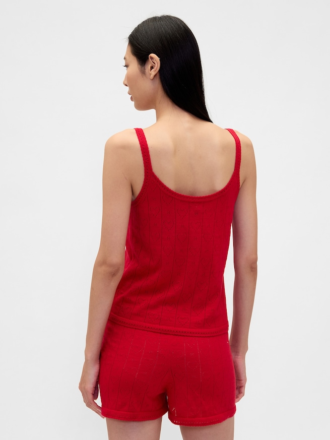 ライトウェイト CashSoft カシミヤタッチ ポインテール ハートパジャマタンクトップ-2