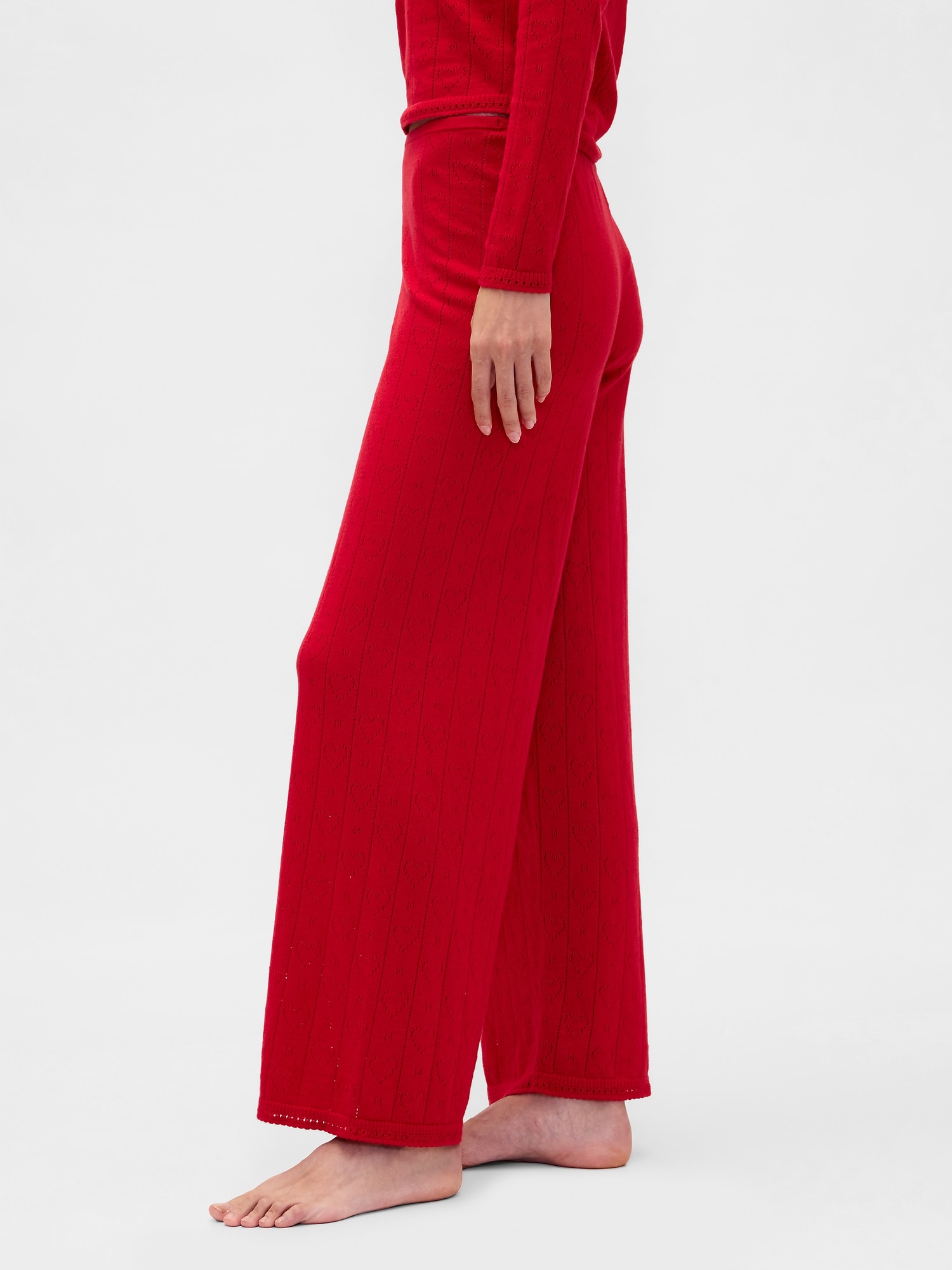 ライトウェイト CashSoft カシミヤタッチ ポインテール ハートパジャマパンツ-2