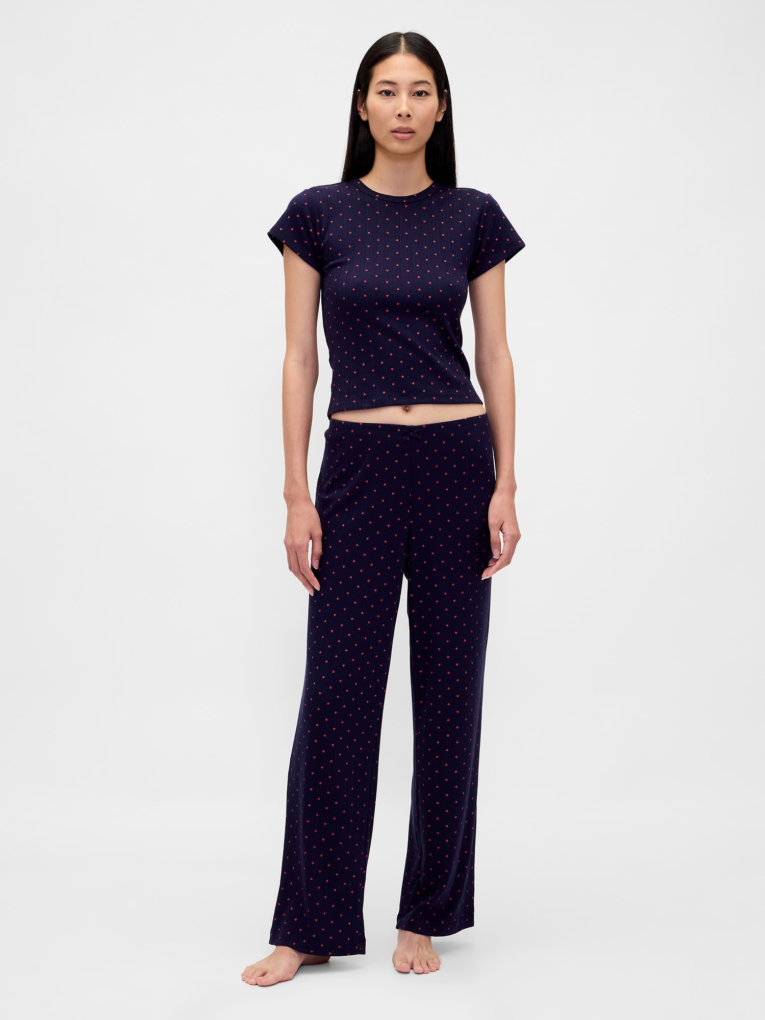 PANTALON DE PYJAMA EN TRICOT POINTELLE