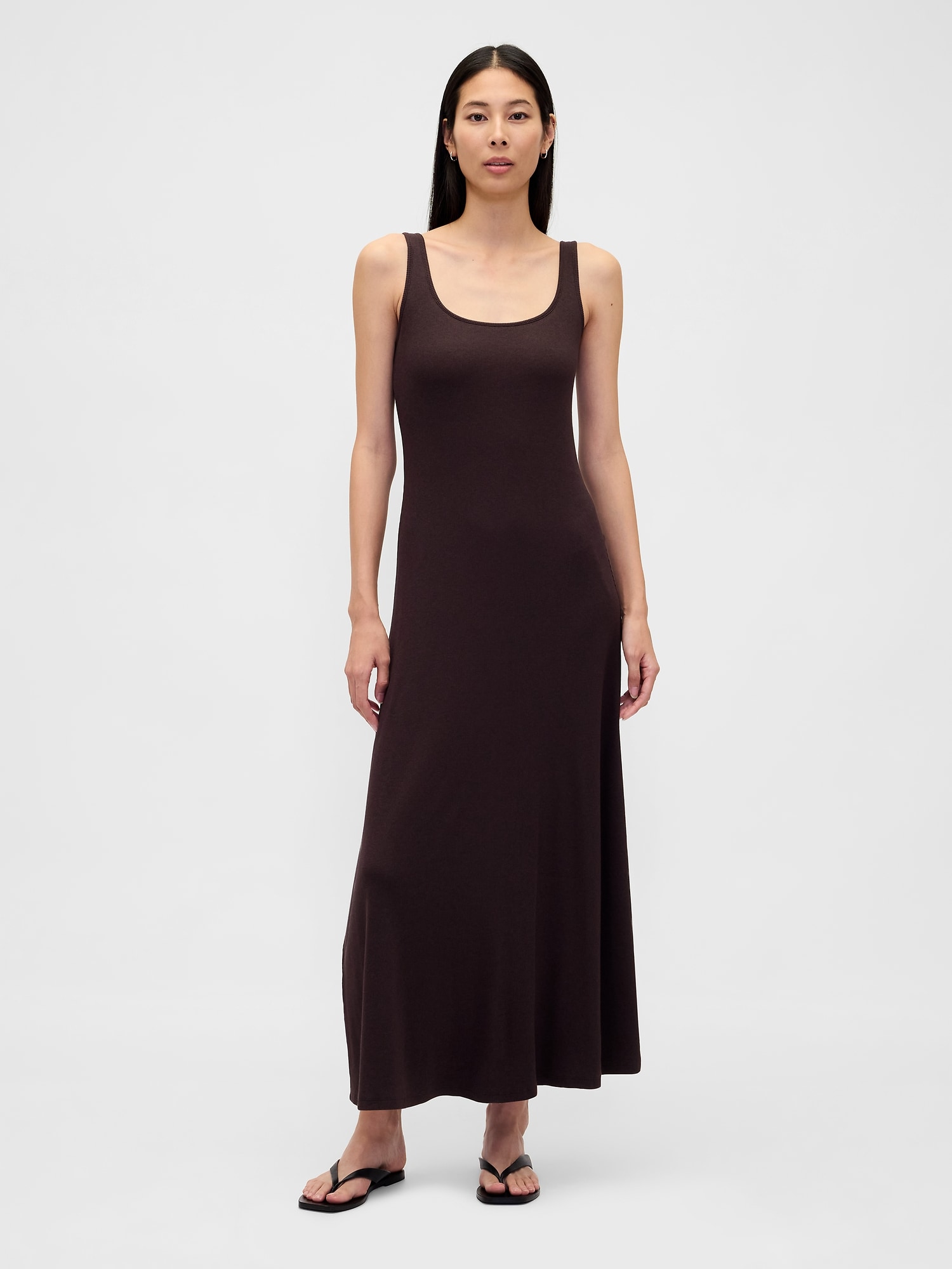 Modern Square-Neck Maxi Dress