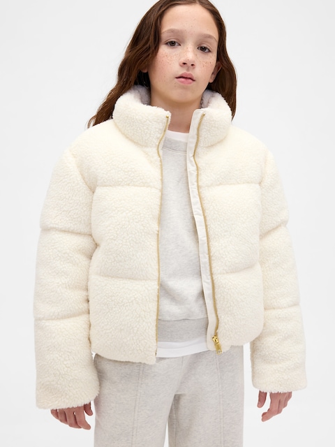 Kids Sherpa Puffer Jacket