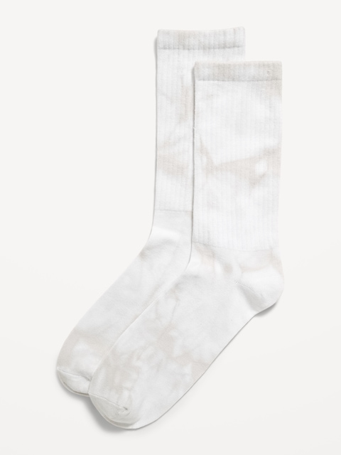 Tie-Dye Crew Socks for Women - Neutral Tie