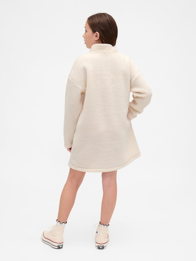 ボア オーバーサイズ GAPロゴ スウェットワンピース (キッズ)-1