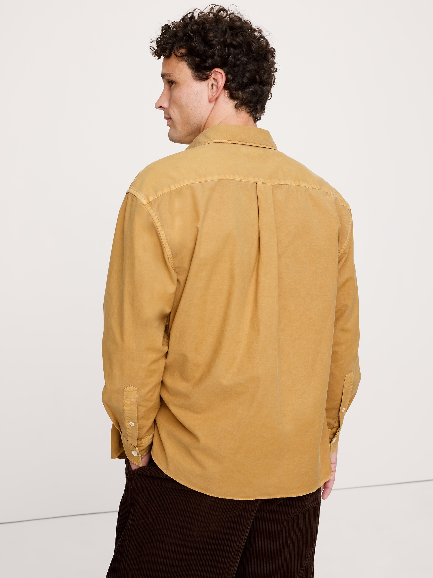 リラックスフィット ガーメントダイ オックスフォードシャツ-1