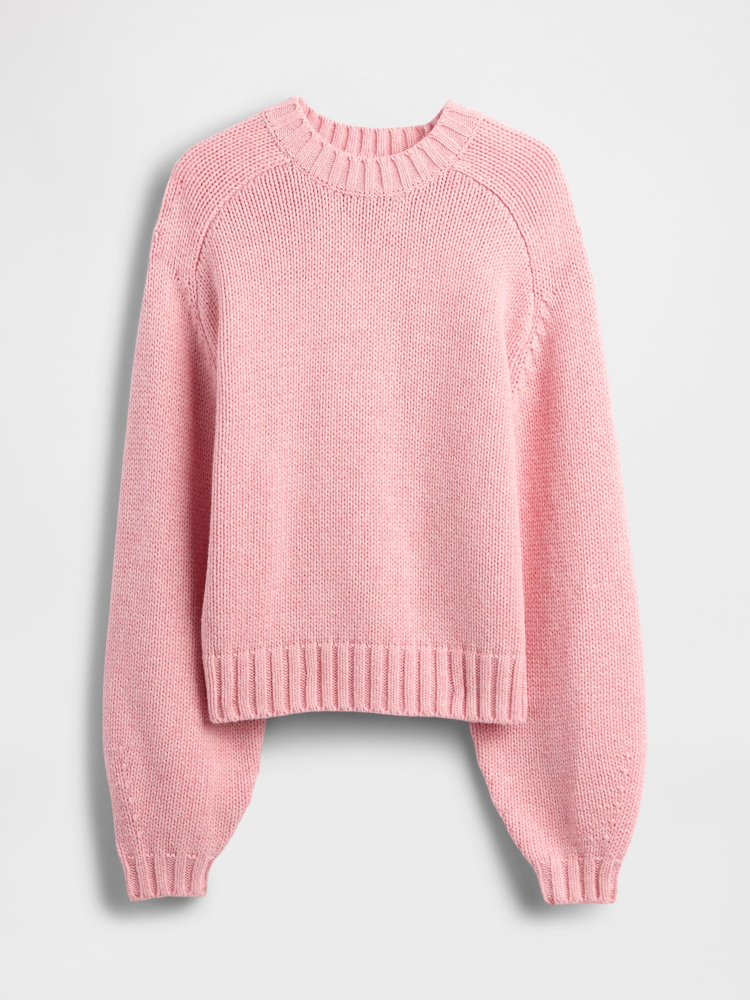 コットンブレンド リラックスフィット クルーネックセーター-4