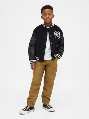 裏地付き ポプリンリラックスフィット ジョガーパンツ (キッズ)