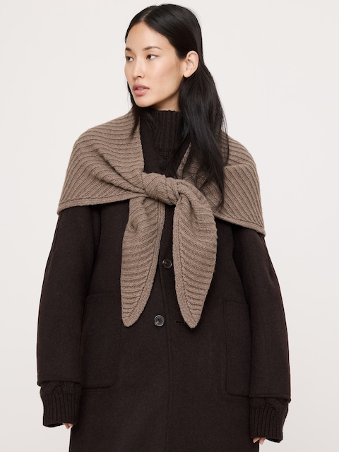 Merino-Cotton Triangle Scarf