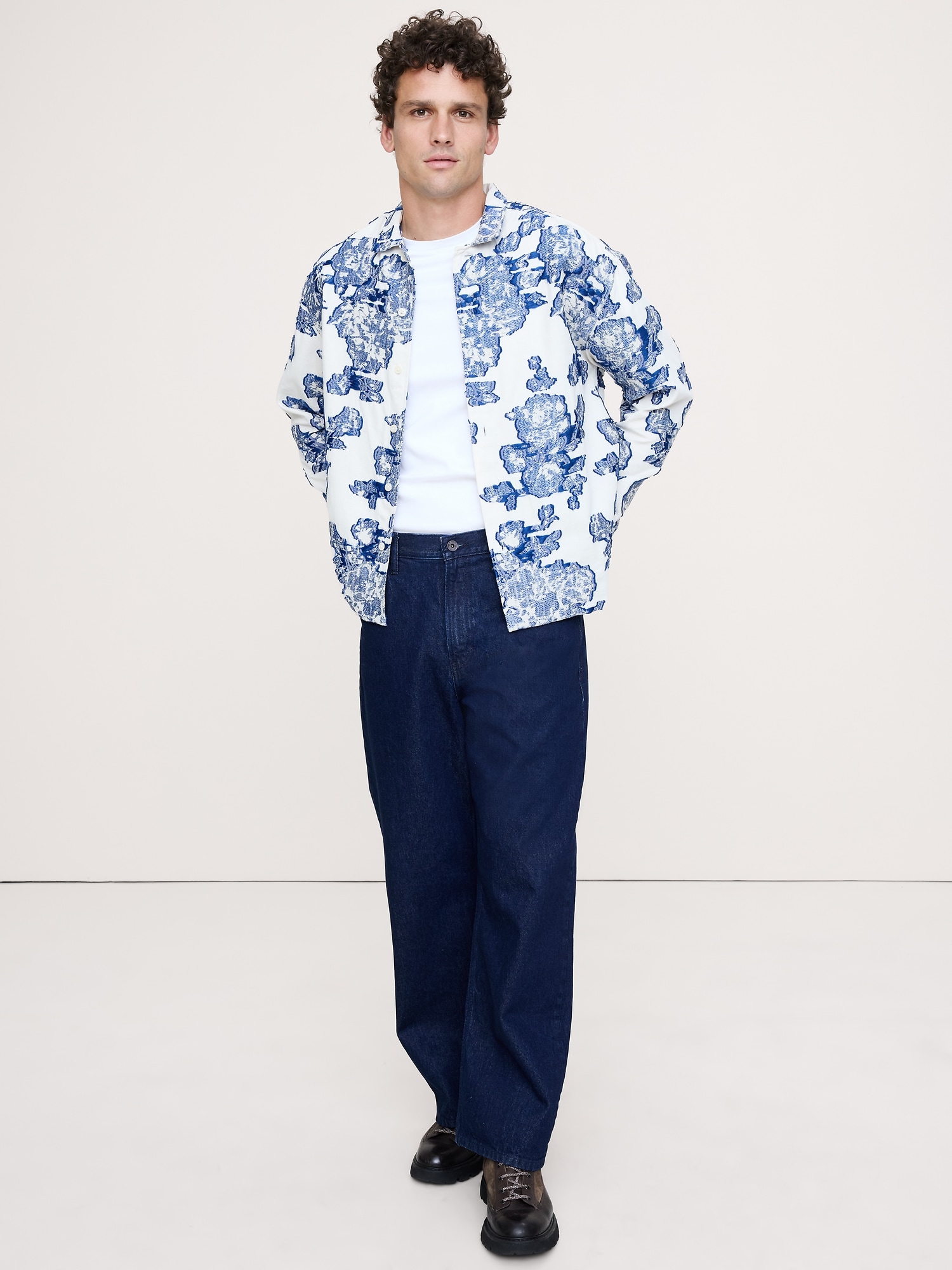 Relaxed-Fit Textured Cotton Shirt