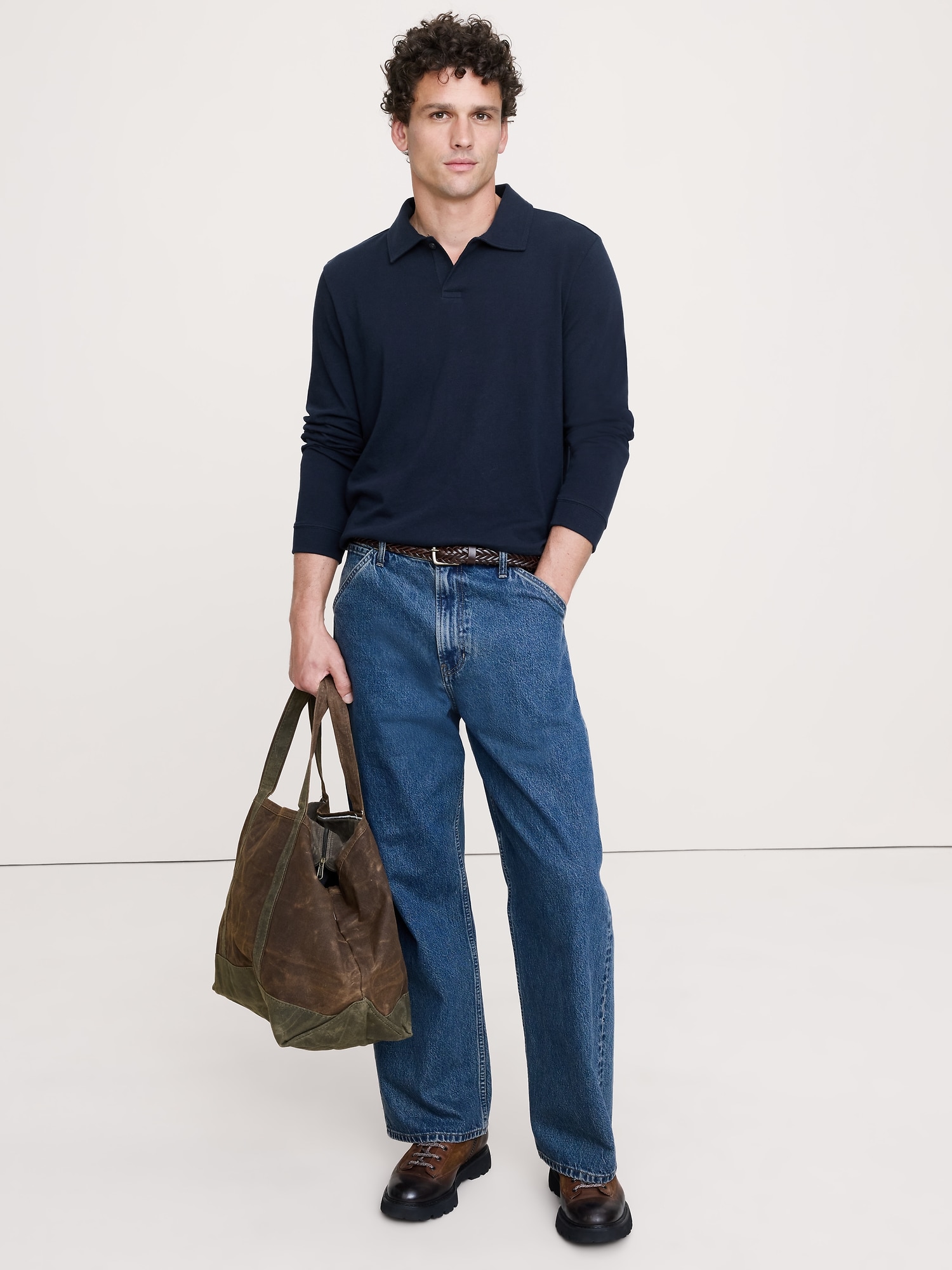 POLO À MANCHES LONGUES EN JERSEY DE COTON