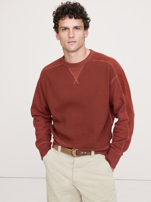 パッチワーク クルーネック スウェットシャツ