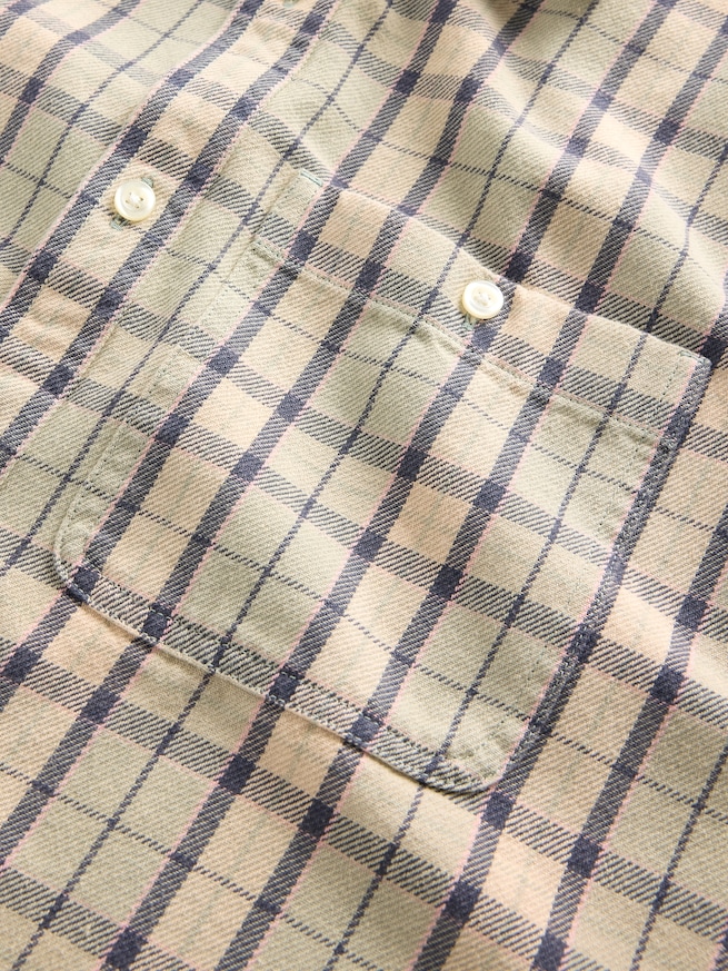 サンウォッシュ ツイル ストレートヘム シャツ-3