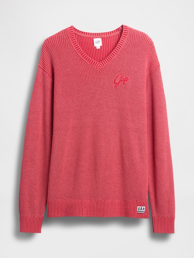 リラックスフィット Vネックセーター-4