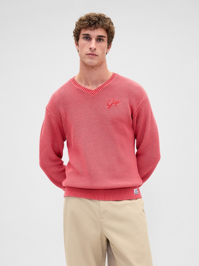 リラックスフィット Vネックセーター-0