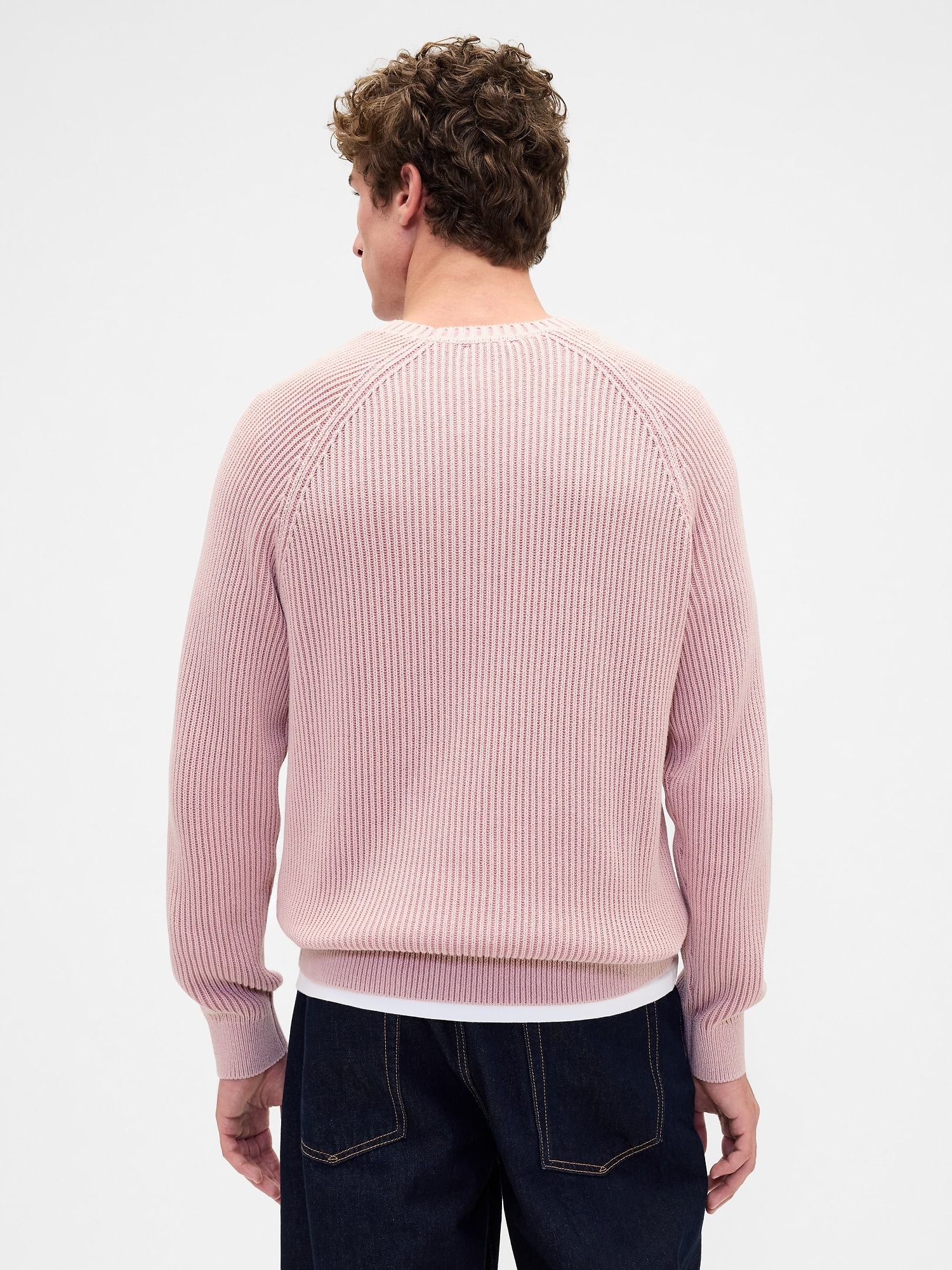 クラシック ラグラン クルーネックセーター-2