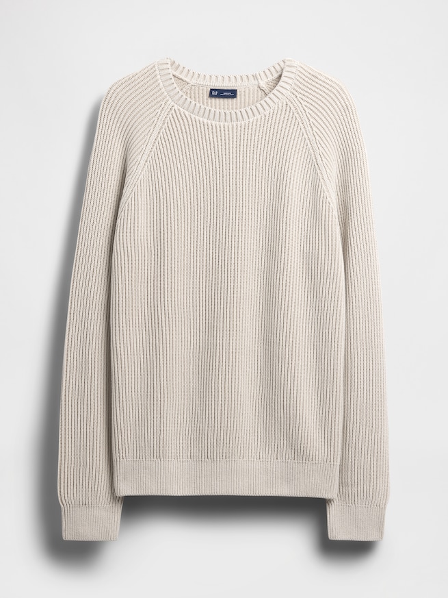 クラシック ラグラン クルーネックセーター-4