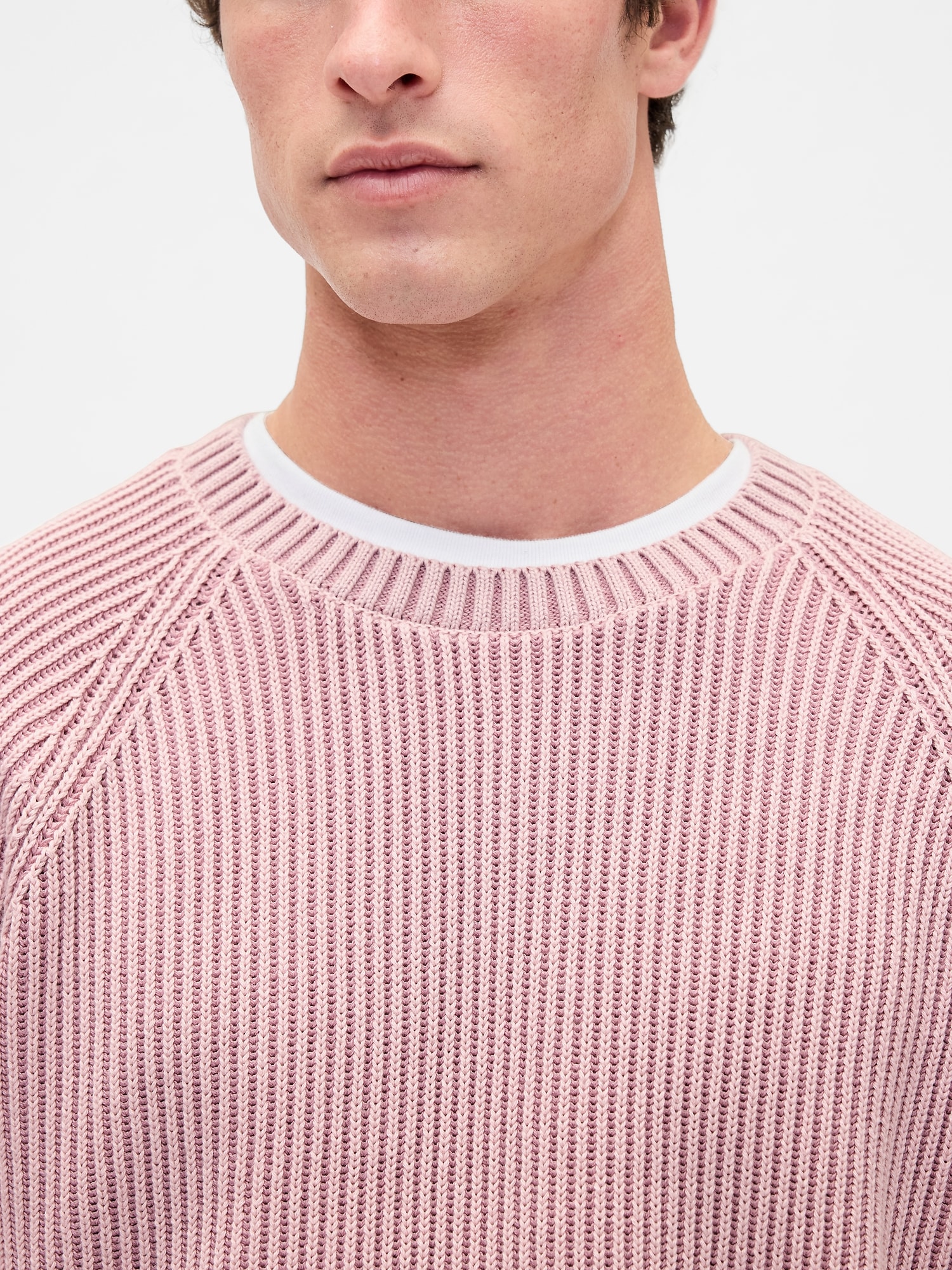 クラシック ラグラン クルーネックセーター-3