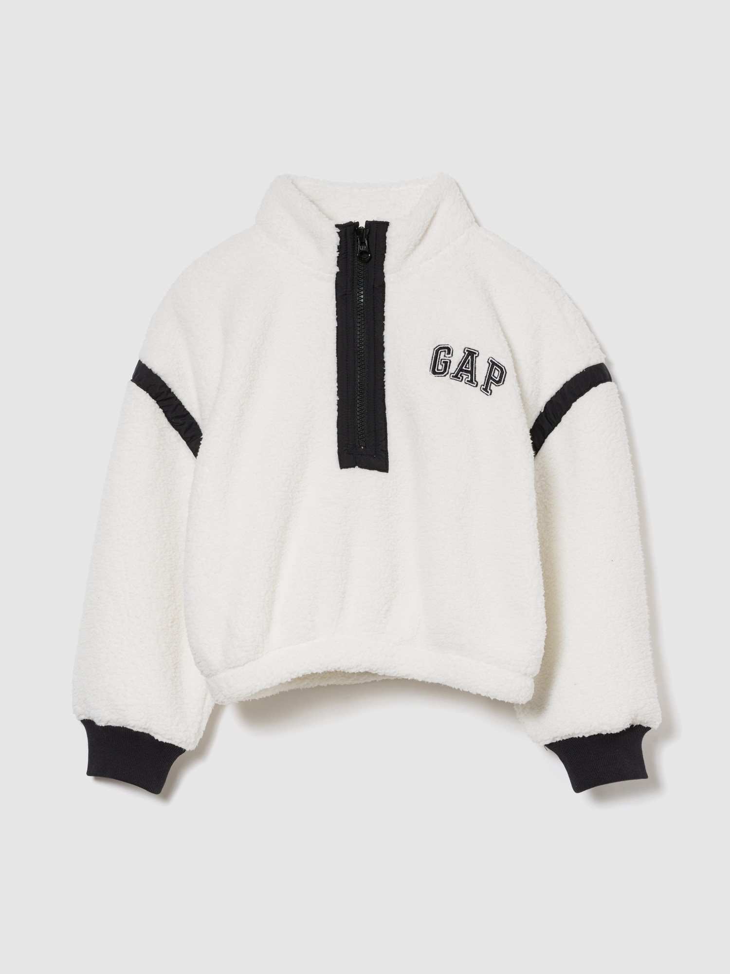 リサイクル リラックスフィット  ボア ハーフジップ スウェットシャツ (キッズ)-2