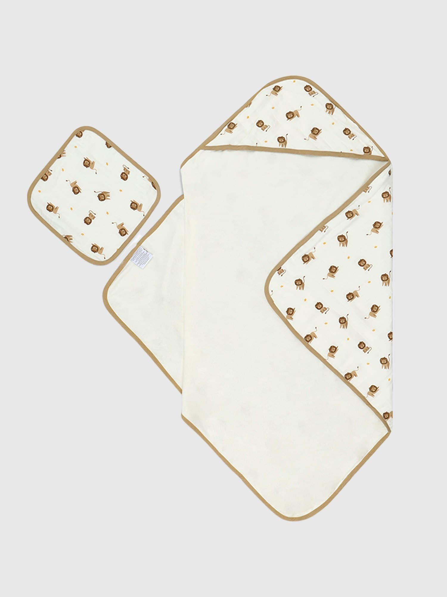 Bamboo Little Lion Hooded Towel Set