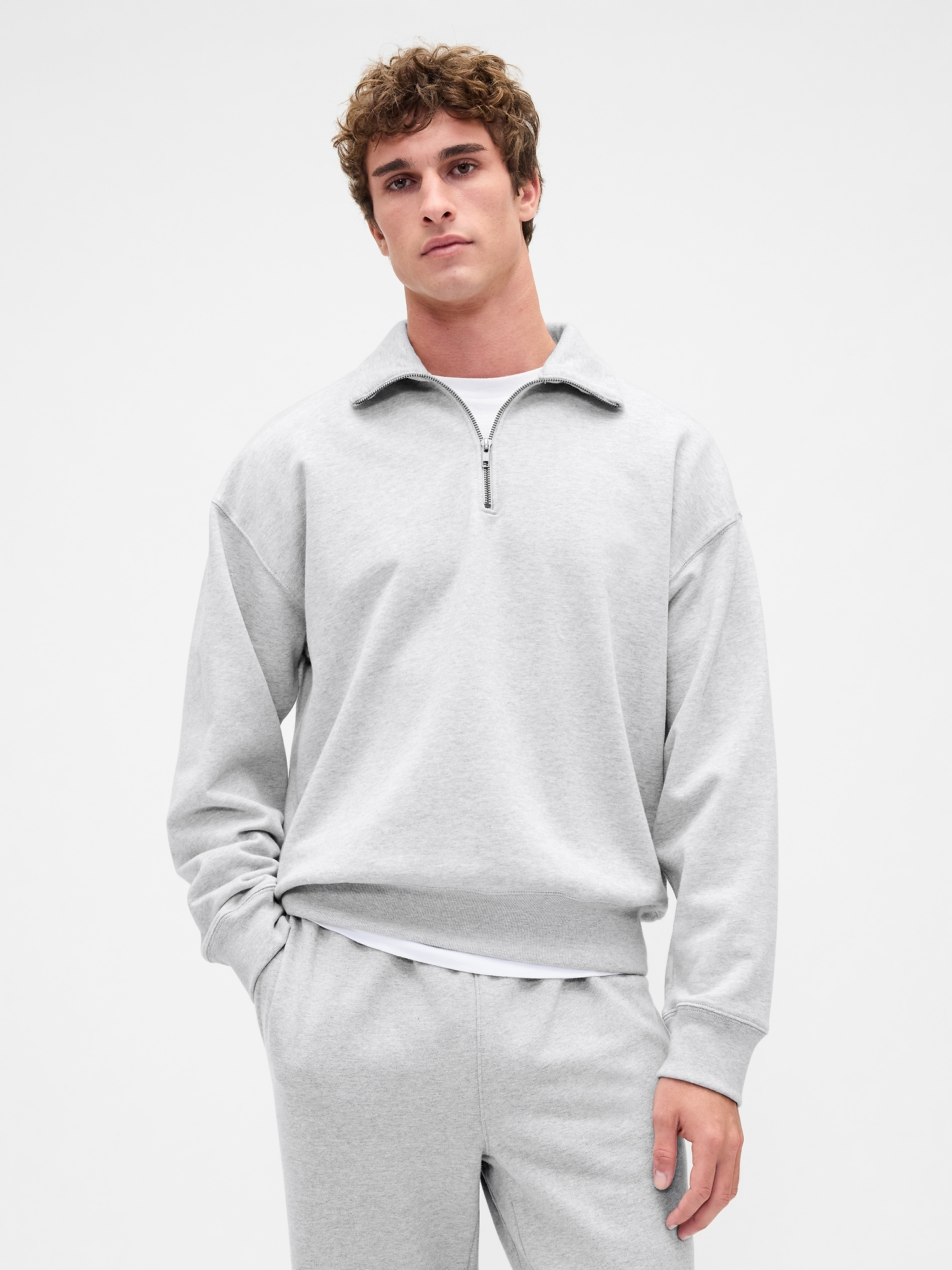 Adult Heavyweight Oversized Quarter-Zip Pullover