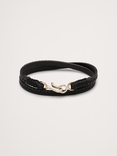 Embossed Leather Double Wrap by Caputo & Co