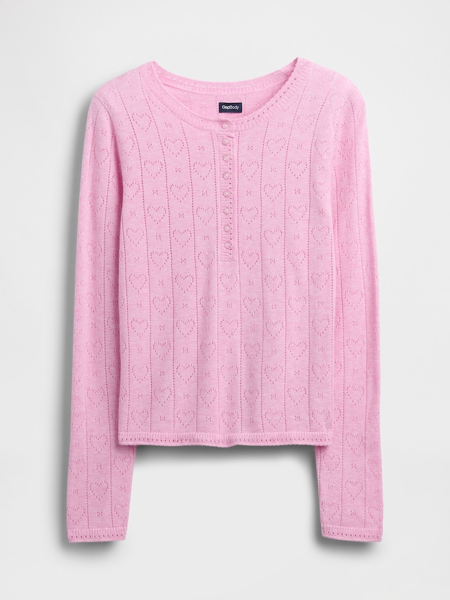 ライトウェイト CashSoft カシミヤタッチ ポインテール ハート パジャマトップス-4