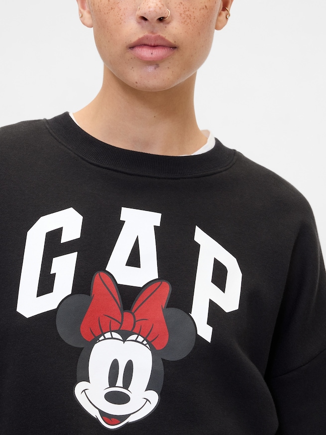 Gap &times; ディズニー ミニーマウス オーバーサイズ GAPロゴ スウェットシャツ-3