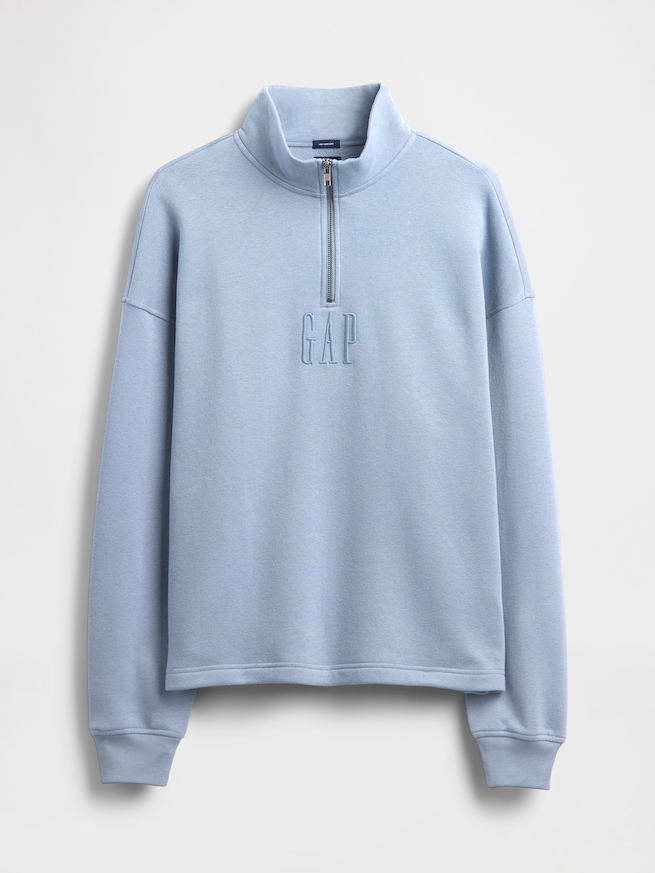 ヴィンテージソフト オーバーサイズ GAPロゴ ハーフジップ プルオーバー-4