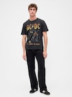 AC/DC リラックスフィット グラフィックTシャツ-1