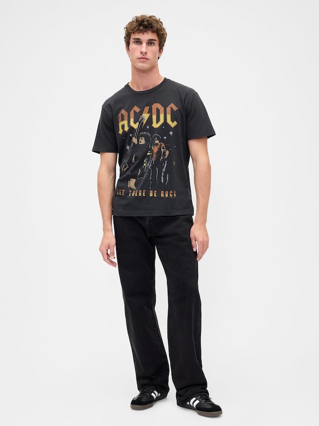 AC/DC リラックスフィット グラフィックTシャツ-1