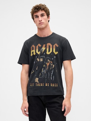 AC/DC リラックスフィット グラフィックTシャツ